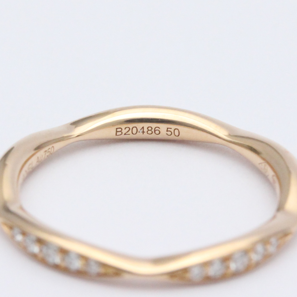 CHANELPolished  Camellia Half Eternity Diamond Ring #50 18K Pink Gold BF558039 - Picture 6 of 8